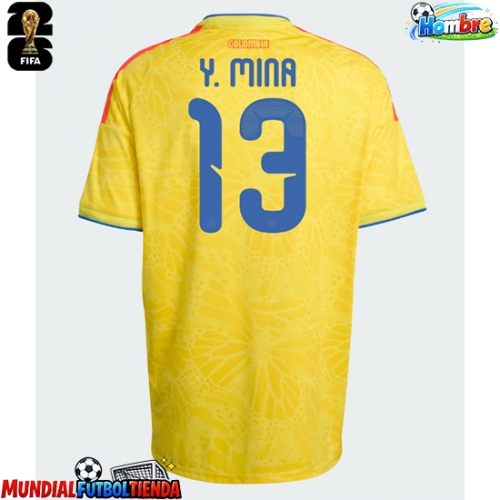 Camiseta Colombia Yerry Mina #13 Primera Equipación Replica Mundial 2026 mangas cortas